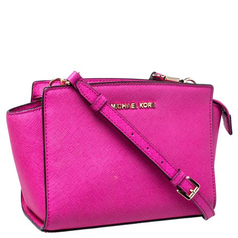 michael kors pink leather tote|Michael Kors hot pink.